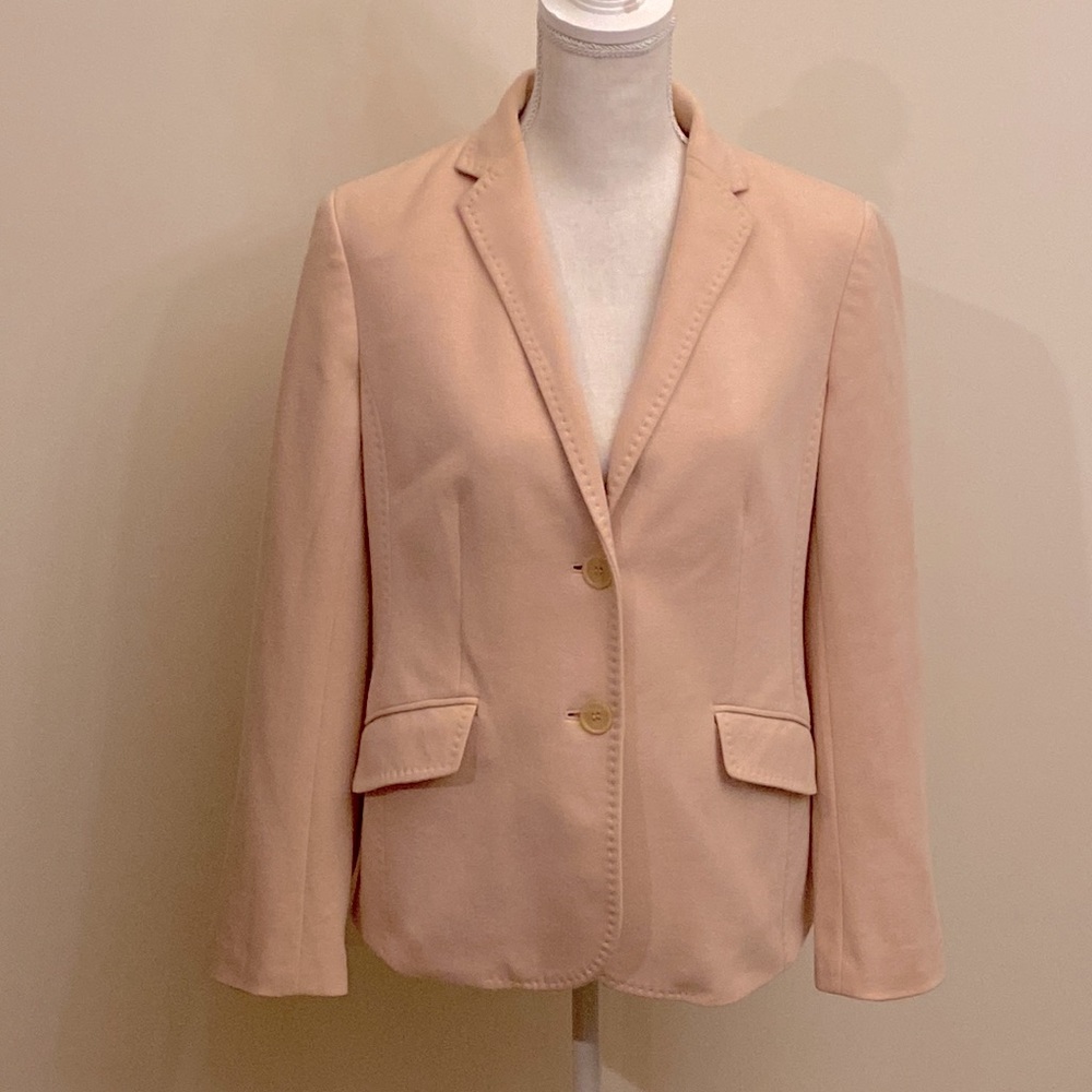 Talbots Pink Lined Two Button Pick Stitch Blazer - Size 8 - Machine Wash